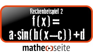 Trigonometrische Funktionen Erklärung der Grundfunktion fxa·sinbx–cd Beispiel 2 [upl. by Nevin]