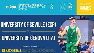 Basketball Men  University of Genova ITA  University of Seville ESP [upl. by Carly714]