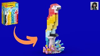 RAINBOW PARROT Lego classic 11032 ideas How to build [upl. by Neeruam]