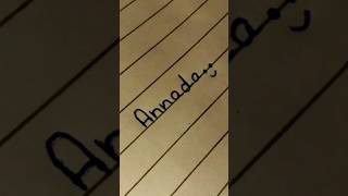 Annada in beautiful hand writing  Names in satisfying stylish writing shorts writing [upl. by Eillod241]