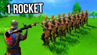 Fortnite  How Many People Can You Kill With 1 Rocket [upl. by Nanice]