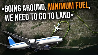 MINIMUM FUEL AMOUNT after GO AROUND at JFK El Al Boeing 787 Dreamliner REAL ATC [upl. by Llebanna992]