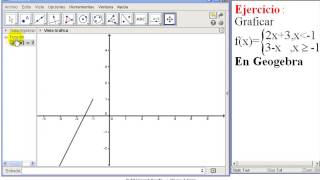 grafica de funciones con dos reglas de correspondencia con geogebra ejercicio 2 [upl. by Hairahs]