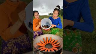 Fish crispy with carrot salad cook recipe shortvideo shorts food recipe [upl. by Ralyks]