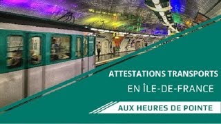 🚈 Lien Attestation de déplacement dans les transports en commun lundi 11 Mai en description [upl. by Elaen]