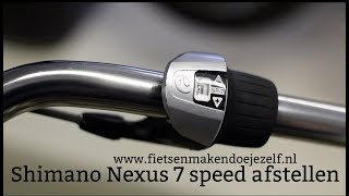 Afstellen Shimano Nexus 7 versnellingen SIMPELE UITLEG [upl. by Adabelle]