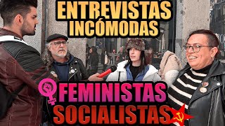 ENTREVISTAS A FEMINISTAS Y SOCIALISTAS ¿FEMINISMO ODIA AL HOMBRE ¿EXISTE LA BRECHA SALARIAL 2024 [upl. by Grossman]