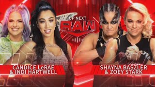 Candice LeRae amp Indi Hartwell vs Shayna Baszler amp Zoey Stark  WWE RAW 2024226 Gameplay [upl. by Assilen]