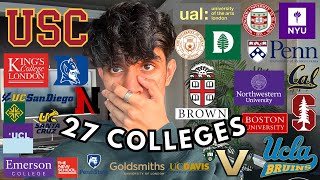 COLLEGE DECISION REACTIONS 2024  Ivies USC UCs NYU  more No SAT regular decision [upl. by Yntirb]