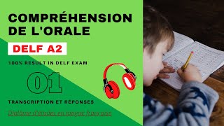 DELF A2  Compréhension de lorale No 01  DELF A2 Listening Practice Test Online [upl. by Ryann]