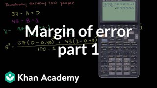 Margin of error 1  Inferential statistics  Probability and Statistics  Khan Academy [upl. by Carlton]