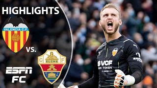 Cillessen’s UNBELIEVABLE save gives Valencia the win vs Elche  LaLiga Highlights  ESPN FC [upl. by Ade]