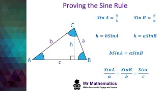 Proof of the Sine Rule  GCSE Maths  Mr Mathematics [upl. by Feer310]