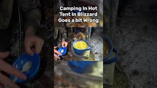 Camping In Hot Tent While Blizzard Is Going In Alaska Goes Wrong [upl. by Etselec]