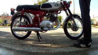 Honda SS125A cold start [upl. by Kelson]