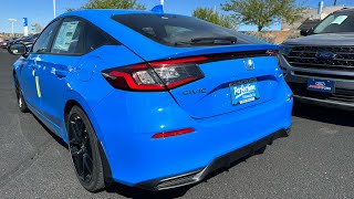 2023 Honda Civic Sport Hatchback  Boost Blue Pearl  Walkaround [upl. by Atteloc]