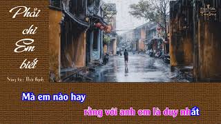 Karaoke Phải chi em biết Beat Lam anh [upl. by Koblick519]