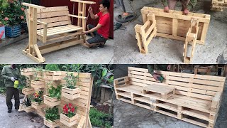 4 DIY ideas best creative and recycled pallet  Creative Uses For Old Pallets [upl. by Ednalrym958]