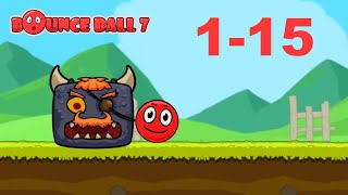 Bounce Ball 7 Red Bounce Ball Adventure Levels 115 walkthrough [upl. by Ihpen927]