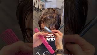 Razor Cut Bangs Short Layers Haircut shortvideo [upl. by Haet]