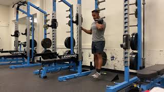 Rack Assisted Heel Elevated Pistol Squat [upl. by Esac]