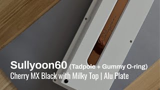 Sullyoon60  Lubed and Filmed Retooled Cherry MX Black with Milky Top Sound Test [upl. by Marella]