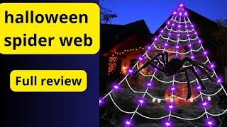 Spooky Spectacle Unveiled Flyowl Spider Web Halloween Decorations Outdoor Lights Review [upl. by Atilrahc]