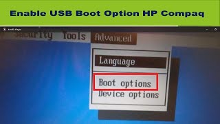 How to USB Boot option HP Compaq from USB booting [upl. by Goldarina430]