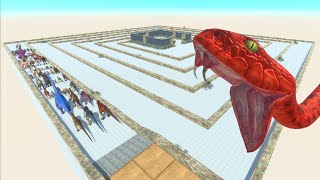 ESCAPE FROM TITANOBOA  Survived Mode  Animal Revolt Battle Simulator [upl. by Ynitsed]