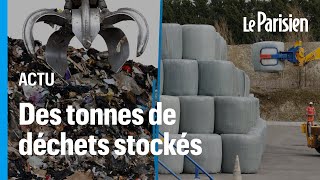 Grèves des éboueurs  dans le centre denrubannage où sont stockés les déchets parisiens [upl. by Alvie]