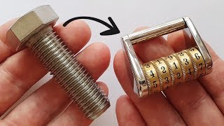 I turn a Stainless Bolt into a Combination Lock [upl. by Saihttam]