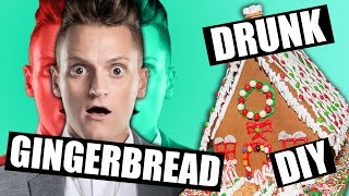 Christmas Drunk DIY  Gingerbread House DIY Drunk  DIY FAIL Christmas  Philip Green Challenge [upl. by Oicaroh]