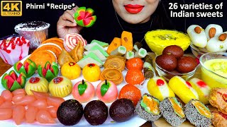 ASMR INDIAN SWEETS KALA JAMUNRASGULLAGULAB JAMUNRASMALAIMITHAI INDIAN DESSERTS EATING VIDEO ASMR [upl. by Coraline]