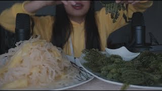 ASMR Eating RAW Seagrass and Seaweed  Satisfying Sounds 👌👌 [upl. by Ahsener]