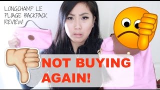 NEVER BUYING LONGCHAMP AGAIN  Longchamp Le Pliage Backpack Review [upl. by Felic]