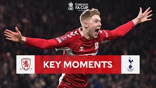 Middlesbrough v Tottenham  Key Moments  Fifth Round  Emirates FA Cup 202122 [upl. by Rahr]