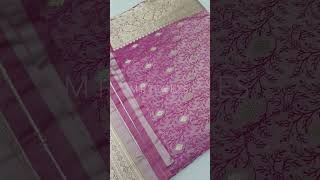 Banarasi 100 Designer saree jamawar design with zari love goldzari mirrorwork buti [upl. by Orimlede879]