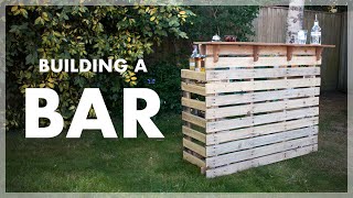 Building a Bar  PALLET WOOD PROJECTS [upl. by Ytak]