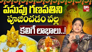 పసుపు గణపతిని పూజించడం వల్ల కలిగే లాభాలు  Benefits Of Pasupu Ganapathi Pooja 2024  BIG TV [upl. by Ridglee]