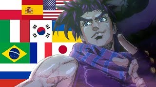 「Bloody Stream」 Multilanguage Version  JoJos Bizarre Adventure ジョジョの奇妙な冒険 [upl. by Ecinnahs849]