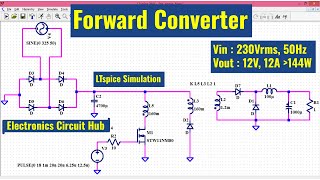 LTSpice Forward Converter Design  Simulation [upl. by Assiram]