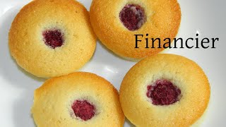 Financier aux amandes à la framboise 109 🍰  Raspberry almond financier [upl. by Notirb]