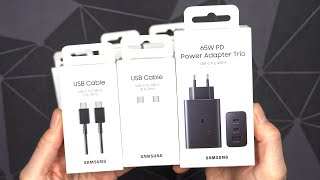 Samsung 65W PD Power Adapter Trio Charger amp 3A  5A Samsung USBC Cables [upl. by Marquis959]