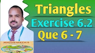 Class 10 Maths  Chapter 6  Triangles  Exercise 62  Question 6 7  New NCERT  CBSE Board [upl. by Ordnael]