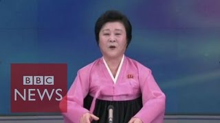 Moment N Korea announces Hbomb test  BBC News [upl. by Imoyik]