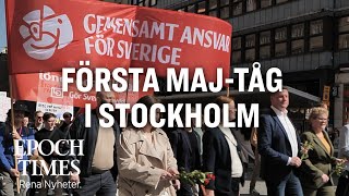 Socialdemokraternas första majtåg i Stockholm [upl. by Say650]