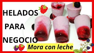 HELADOS DE MORA  DELICIOSOS HELADOS CASEROS CREMOSOS DE MORA  HELADOSMORALOS HELADOS DE ADELA [upl. by Nosnibor992]