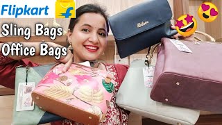 Flipkart Office And Sling Bags Haul  Flipkart Bags Haul  Flipkart Haul  Neemas Talk [upl. by Kampmeier]