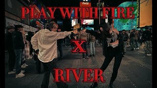 KPOP in PUBLIC NYC YEJI x HYUNJIN  River  Play With Firequot DANCE COVER by Echo Dance Crew NYC [upl. by Ccasi]