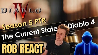 The State of Diablo 4 Season 5 PTR  Rob React [upl. by Ecirahs417]